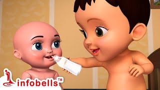 Dollys Sleep Time  Kids Pretend Play  Kids Cartoons  Infobells [upl. by Lothaire]