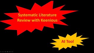 How to Conduct a Systematic Literature Review from Keenious AI tool [upl. by Ahseret89]