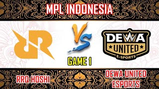 RRQ HOSHI VS DEWA UNITED ESPORTS  GAME 1  MPL INDONESIA SEASON 14  RRQ VS DEWA ID [upl. by Lleruj105]