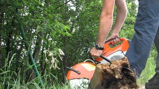 Stihl TS 410 with Terrasaure Blade [upl. by Yetnom618]