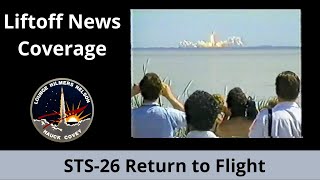 Launch Day News Coverage of STS26  The Excitement of NASA’s Return to Flight After Challenger [upl. by Kcirdnekal]