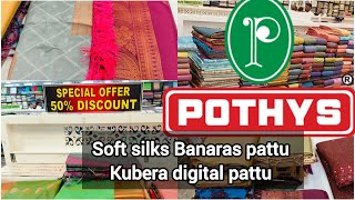 2024 pothys Madurai Diwali Special offer50Discount Soft silks Banaras pattu sarees collection [upl. by Mercado]