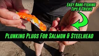 How To Plunk Salmon amp Steelhead With Plugs  EASY BANK FISHING SETUP [upl. by Hahcim375]