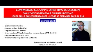 Il commercio su aree pubbliche e la Bolkestein dopo la legge 2412023 1012024 [upl. by Ahsietal]