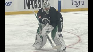 Dallas Stars Goalie Jake Oettinger  AM Skate 313 [upl. by Capone]