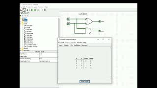 02 logisim Half adder simulation  محاكات الدوائر المنطقيه [upl. by Meldon85]