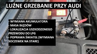 Luźne grzebanie przy Audi A6C5  wymiana akumulatora błąd J271 poprawa naprawa reflektorów plany [upl. by Craig]