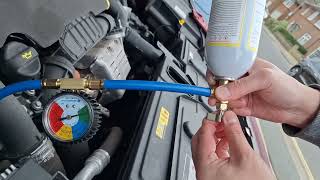 How to Apply Stop Leak AntiLeak Leak Sealant to Peugeot 3008 Air Con with R1234yf [upl. by Asilak272]