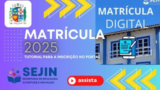 PRÉ MATRICULA 2025  TUTORIAL PARA A INSCRIÇÃO NO PORTAL [upl. by Catto]