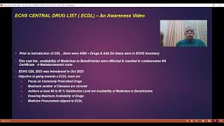 V 105  ECDL AWARENESS VIDEO  ECHS CENTRAL DRUG LIST [upl. by Ahsar416]