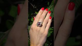 Kutchinsky 18kt Yellow Gold Diamond and Ruby Ladies Cluster Ring  wwwMozerisFineAntiquescom [upl. by Aratehs]