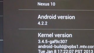 Como Actualizar manualmente a la version Android 422 en la Nexus 10 [upl. by Gorlin]