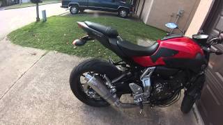 Yamaha FZ07 Mivv GP exhaust [upl. by Eserrehs]