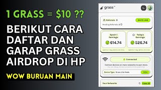 Cara Garap Grass Airdrop Season 2 Di HP  Cara Daftar Grass Airdrop Di HP [upl. by Petey]