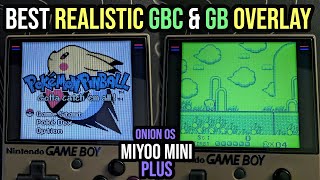 Best Realistic Game Boy amp Game Boy Color Overlay  Miyoo Mini Plus [upl. by Eltotsira]