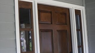 Staining your door without stripping Stain over existing Stain or Paint [upl. by Ahsiek768]