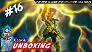 UNBOXING 16 Deathmask de Cáncer Saint Cloth Myth EX Series Revival [upl. by Yelwar]