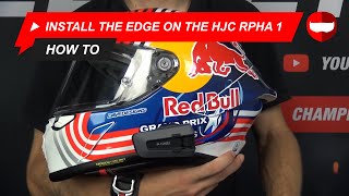 How to install a Cardo Packtalk Edge in the HJC RPHA 1  How to  ChampionHelmetscom [upl. by Gerkman762]