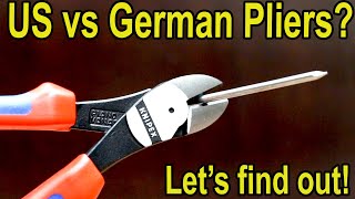 US vs German Pliers WIRE CUTTERS Knipex vs Snap On Irwin Milwaukee DeWalt Craftsman Wiha [upl. by Erdnaid]