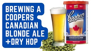 Brewing a Coopers Canadian Blonde  Dry hopped with Victoria Secret hops [upl. by Acihsay]