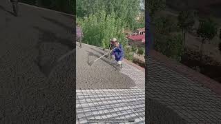 The process of concreting a two slope roof [upl. by Brainard792]