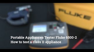 How to test a class II appliance Fluke 65002 PAT Tester [upl. by Adiaz]