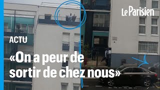 Lhabitant dun HLM terrorise ses voisins en jetant un caddie du 5e étage de son immeuble à Paris [upl. by Belsky]