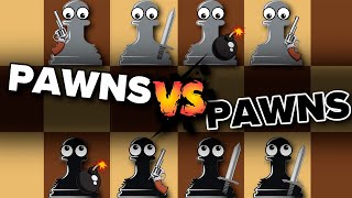 4 Pawns VS 4 Pawns  Funny Chess [upl. by Nylrahs]