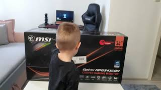 MSI Optix MPG341CQR Curved Gaming Monitor 34quot UWQHD [upl. by Yesnik]