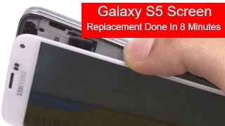 How To Replace Galaxy S5 Screen in 8 Minutes [upl. by Yatnahc]