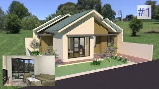 Sketchup house design and interior  Vray 34  Part 1 [upl. by Henrie]