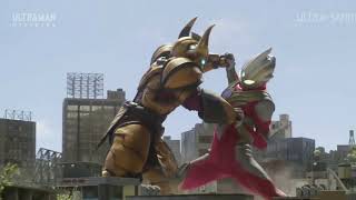 Ultraman Trigger and Ultraman Ribut vs Darebolic Absolute Diavolo 14 fight scane [upl. by Claiborne]