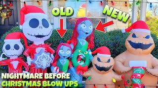 Old Vs New Nightmare before Christmas Inflatables by Walmart Jack amp Sally Oogie Boogie [upl. by Ehtyaf]