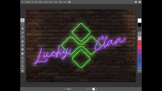 Realistic Neon Effect in Artstudio Pro [upl. by Arta999]