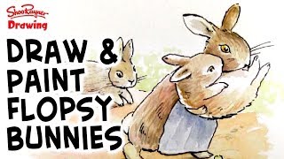 How to draw Beatrix Potters Flopsy Bunnies [upl. by Nhar]