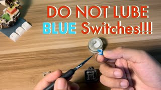 Switch Experiment  Lubing clicky switches  Overly Lubed Blue [upl. by Iarahs]