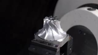 Impeller machining on five axis Mikron HSM 400 U LP [upl. by Eisus]