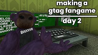 Making a Gorilla Tag HORROR Fangame Day 2 [upl. by Tutto808]