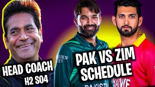 Zimbabwe tri Khair ni ab🙄Pakistan vs Zimbabwe 3odi amp 3t20 schedule  aqib Javed head coach pakvszim [upl. by Clovis390]