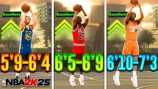 NBA 2K25 BEST JUMPSHOTS FOR ALL BUILDS HEIGHTS amp 3PT RATINGS in SEASON 2 BEST SHOOTING TIPS 2K25 [upl. by Nodnarb]