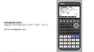 Hellinggrafiek plotten Casio FXCG50 [upl. by Leoj585]