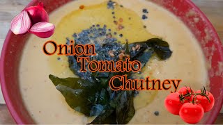 Onion Tomato Chutney வெங்காய தக்காளி சட்னி [upl. by Nasaj]