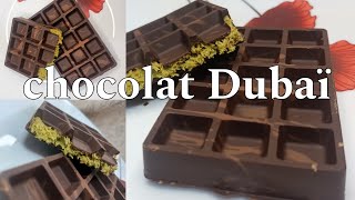 شوكولاتة دبي بالكنافة و الفستق جربت الترند اللي دار حالة فالعالم كامل  chocolat Dubaï [upl. by Landa225]