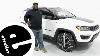 etrailer  How to Set Up Your Konig Easy Fit Tire Chains on a 2021 Jeep Compass [upl. by Johiah]