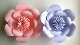 How To Make Paper Flowers  Paper Flower tutorial  Step by Step [upl. by Alam]