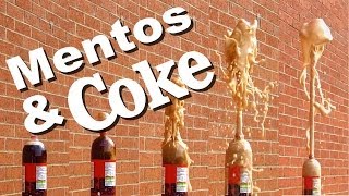 Mentos amp Coke Eruption  Wyedean Science [upl. by Odnomyar261]