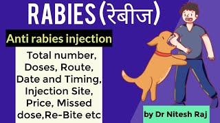 Rabiesरेबीज Anti rabies vaccination schedule and first aid treatment Dogcat bite by Dr Nitesh Raj [upl. by Ole]