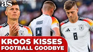 KROOS kisses football GOODBYE after EUROS ELIMINATION [upl. by Porcia]