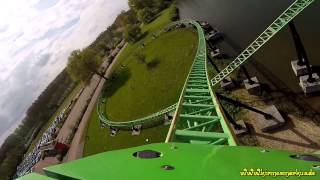 Goliath  Onride Clip  Walibi Holland  Freizeitpark by kirmesmarkus 2015 [upl. by Esertap934]