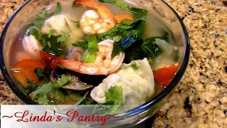 Wor Won Ton Soup With Lindas Pantry [upl. by Lozano]